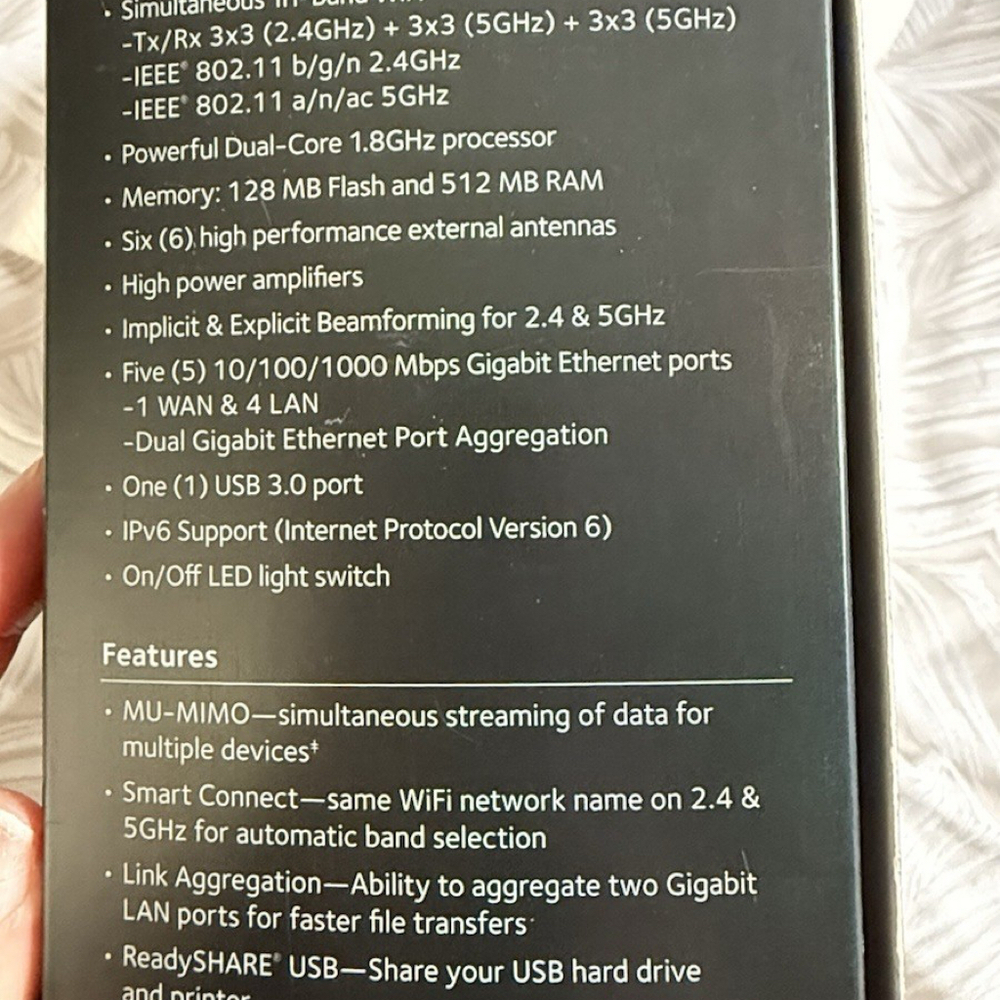NETGEAR R7900P-100NAS Nighthawk X6 AC3000 Dual Band Smart WiFi Router - Picture 4 of 7